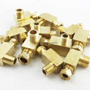 <span class=keywords><strong>PL</strong></span>-418黄铜压力0-1mpa 4毫米软管弯头连接器直角适配器管件接头，用于加工中心润滑 - Product Image 2