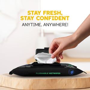 Offre Spéciale Chine nouvelles lingettes humides de toilette jetables papier toilette humide lingettes jetables non parfumées 50pcs lingettes humides de toilette - Product Image 2