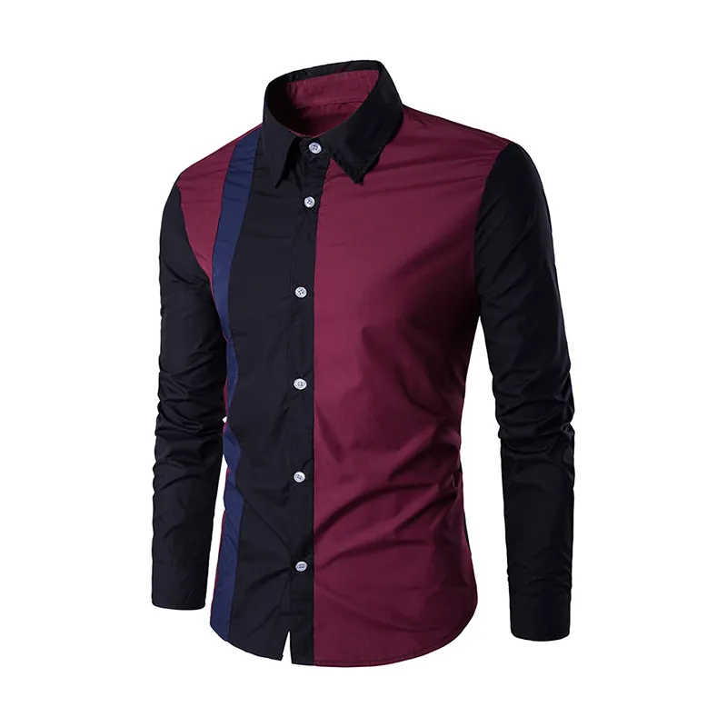 अनुकूलित थोक संयुक्त रंग शर्ट नुकीला अंचल अवकाश के लिए उपयुक्त गुणवत्ता व्यापार अवकाश शर्ट पुरुषों
