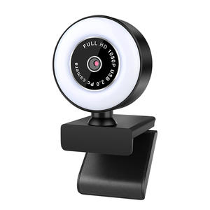 1080P Mini Caméra Full HD <span class=keywords><strong>Webcam</strong></span> Avec Anneau Lumière Microphone USB Diffusion En Direct Pour Youtube <span class=keywords><strong>PC</strong></span> Ordinateur Portable Prise De Vue Vidéo - Product Image 1