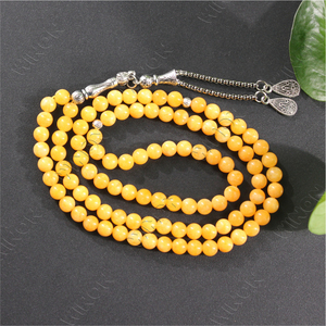 Colliers de chapelet <span class=keywords><strong>islamique</strong></span> 99 Arabie Saoudite Cadeaux Perles de prière Vente en gros Perles de <span class=keywords><strong>chant</strong></span> musulman Fait à la main Plaqué argent - Product Image 1