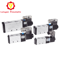 Válvula Solenoide 24V, Válvula Neumática de Aire, Válvula Solenoide Eléctrica 12V 24V, Bobina 220V AC 12V, Válvula de Control Neumática 110V AC