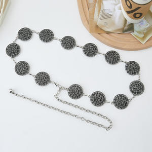 Women's Elegant Bohemian <b>Beaded</b> Waist Cincher Wispy Disc Metal Belt with Suit <b>Skirt</b> <b>Beaded</b> Waist Chain - Product Image 2