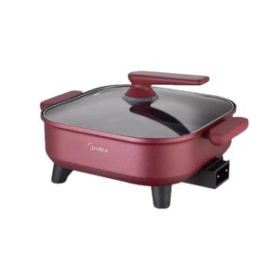 Olla eléctrica cuadrada multifuncional Midea para freír, saltear y preparar hot pot, diseño de olla individual. - Product Image 1