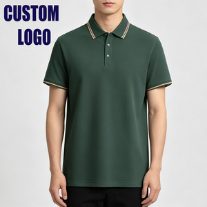 Wholesale Blank Short Sleeve Polo Stripe T-Shirts Printing Logo Homme T Shirt Printed Casual Plain Customized <b>Tshirts</b> For Men - Product Image 2