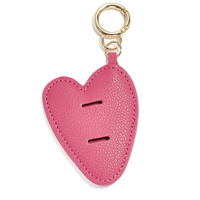 Porte-lunettes en cuir PU, porte-clés mignon en forme de cœur de piment, clip pour lunettes, cadeau quotidien, accessoires de sac à main
