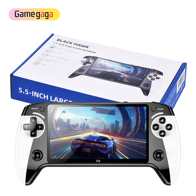X9 Handheld Game Player 5.5 Inch Screen Portable Support Classic Retro Video Game Console Project X 3000 Games 9 Emulators Kids
