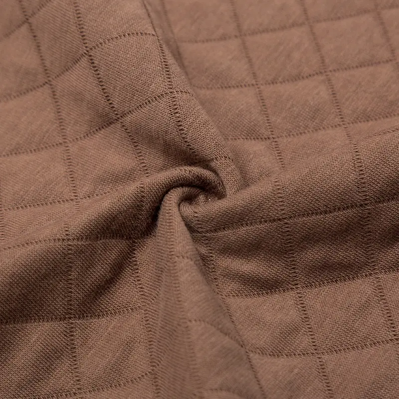 마름모 격자 양면 퀼트 섬유 니트 코튼 원단 아기 코트