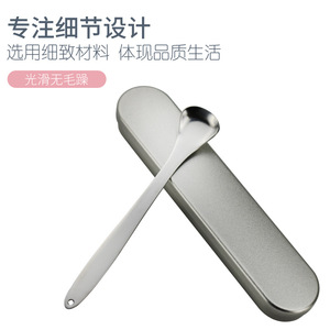 Raspador de lengua en forma de cuchara de acero inoxidable, limpiador de lengua, cepillo para la lengua, herramienta de limpieza bucal - Product Image 2