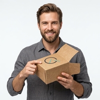 Boîte de papier kraft personnalisée Boîte d'emballage à insertion unique avec boucle automatique et fond Matériau recyclable personnalisé