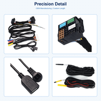 Harness Kabel Otomatis 40 Pin IP67 Tahan Air Inti Tembaga PVC Koneksi Cepat USB 24V/12V Kamera Mobil 360 Bird View Parking Assist