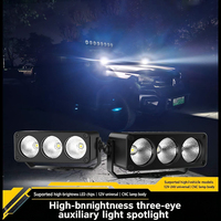 Offroad Kamyon SUV 3LED Izgara Spot Işığı CNC Ultra İnce Gizli Tasarım 12V 24V Yüksek Güçlü Araba Yardımcı Farı