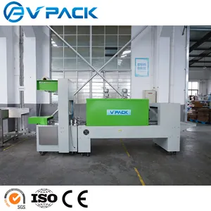 Yarı otomatik elektrikli PE shrink film ısı shrink ambalaj şişesi kollu ısı büzüşmeli makaron sızdırmazlık paketleme makinesi