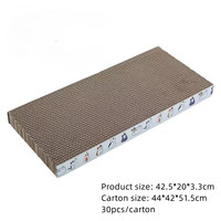Planche à gratter pour chats de luxe Arbre à chat avec boule à gratter en papier de bois emballé dans un carton Jouet parfait pour chats