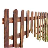 Paneles de Cerca de Madera para Jardín, con Punta en Pico, Carbonizados, Anticorrosivos, de 62x35 cm, para Jardín de Flores de Villa, Venta al Por Mayor