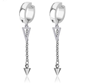 Acier inoxydable indolore <span class=keywords><strong>oreille</strong></span> Clip manchette boucles <span class=keywords><strong>d</strong></span>'oreilles bijoux cadeaux hommes/femmes Punk noir Non Piercing boucles <span class=keywords><strong>d</strong></span>'oreilles pour hommes - Product Image 2