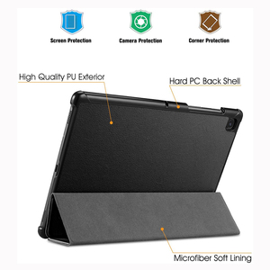 Fonction de réveil intelligent, étui en cuir PU avec support pour tablette <span class=keywords><strong>samsung</strong></span> <span class=keywords><strong>galaxy</strong></span> <span class=keywords><strong>tab</strong></span> T720 <span class=keywords><strong>s5e</strong></span> - Product Image 4