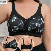 2025 femmes été soutien-gorge doux grande taille nouveau Style fermeture avant soutien-gorge push-up avec bretelles réglables sans fil respirant soutien-gorge