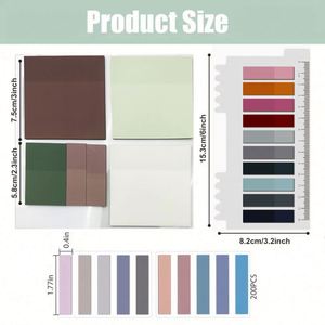 Juego de 610 Notas Adhesivas de PET, Marcadores de Página Transparentes y Notas de Anotación con Diseño Estético, Material Escolar - Product Image 2