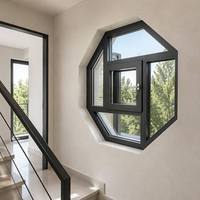 Ventanas Decorativas Hexagonales de Aluminio Insonorizadas Personalizadas, Tipo Ahorrador de Energía, Aptas para Villas y Hoteles
