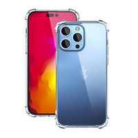 Coque de téléphone transparente transparente en TPU pour iPhone 15 14 13 17 Pro Max couverture arrière antichoc Plus modèle Compatible