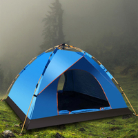 Tente portable de camping quatre saisons à double couche camouflage avec tissu Oxford et moustiquaire intégrée