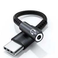 Câble Type C mâle vers 3,5 mm femelle, adaptateur audio en alliage d'aluminium avec sortie DC pour iPhone, connecteur pour écouteurs OTG