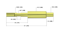 Conector de Sonda de Contacto Elástico con Resorte Chapado en Oro de Aleación de Cobre RF CY 090A 3-100 para Pruebas de Alta Frecuencia ISO9001