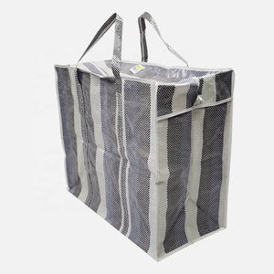 Customized Chinatown Tote Woven Polypropylene Extra Large Zip Storage Tote Clothes Moving Bag