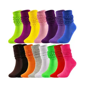 Custom pattern logo New Product High Quality Winter Long Thick Slouch Socks Wholesale Custom Cotton