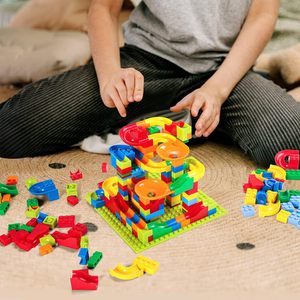 Bloques de construcción <span class=keywords><strong>Marble</strong></span> <span class=keywords><strong>Run</strong></span> para niños pequeños, actualización clásica de ladrillos grandes, juegos de anillos de lanzamiento compatibles con cumpleaños de Navidad - Product Image 4