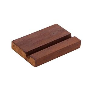Solid Wood Phone <b>Stand</b> Tablet Holder Beechwood Black Walnut Office Desktop Base Portable Wooden Square Design - Product Image 5