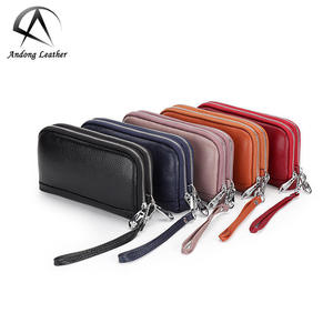 Cartera Larga para Mujer, Monedero de Cuero Vacuno Genuino, Bolso de Mano Multifuncional - Product Image 1