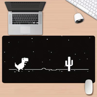 Tapis de souris pour ordinateur de bureau imprimé cactus dinosaure style pixel (XXL), tapis de souris pour clavier, tapis de bureau pour joueur de PC, tapis de bureau pour ordinateur de bureau.