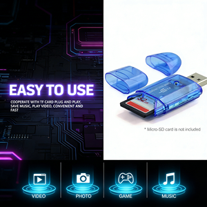 USB2.0 High-Speed Card <strong>Reader</strong> Cross-Border Transparent <strong>Color</strong> External Installation in Stock Compatible with SD Card - Product Image 3