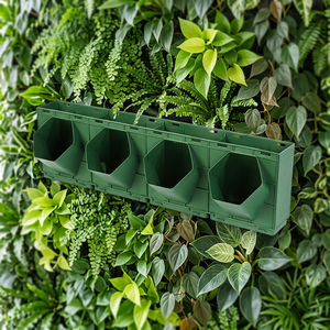 Green Wall Flower <b>Planter</b> Vertical Garden Hanging Plant Pot PP <b>Plastic</b> Modular Green Wall <b>Planter</b> for Home Hotel Mall - Product Image 1