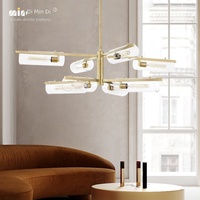 Luminaire suspendu moderne nordique, luminaire suspendu d'intérieur, métal doré, tube en verre blanc, décoration de la maison, luminaire suspendu LED
