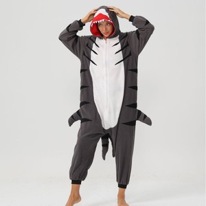 2026 nouveau Design adulte Onesie Pijamas dessin animé pyjamas terrifiant requin femmes vêtements de nuit <span class=keywords><strong>Kigurumi</strong></span> hommes vêtements de nuit barboteuses - Product Image 3