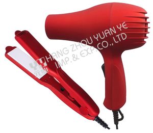 High Quality Colorful Hair Flat <strong>Iron</strong> and Hair Dryer Kit - Product Image 2