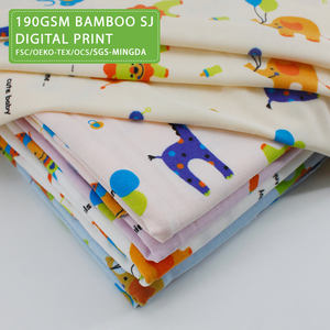 Tissu imprimé numérique en <span class=keywords><strong>viscose</strong></span> organique 95 bambou 5 spandex tissu en <span class=keywords><strong>jersey</strong></span> de bambou imprimé personnalisé en bambou okeo tex - Product Image 1