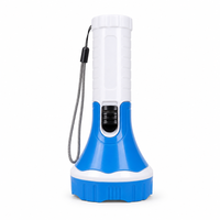 Lampe torche LED portable, alimentée par 3 piles AAA, lampe de secours, interrupteur coulissant, projecteur portatif avec cordon pour la maison, les intempéries et la randonnée
