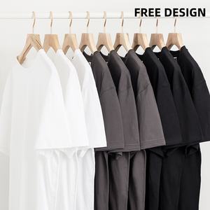 เสื้อยืดผู้ชายธรรมดาพิมพ์ลายพัฟโลโก้240g ผ้าฝ้าย100กราฟิกทรงโอเวอร์ไซส์ออกแบบได้ตามที่ต้องการ - Product Image 1