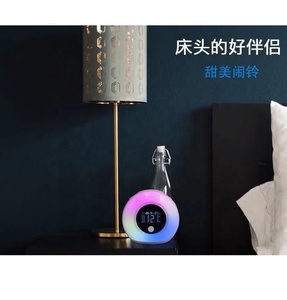 Altavoz de luz nocturna multifuncional BT, <span class=keywords><strong>reloj</strong></span> despertador inteligente de escritorio <span class=keywords><strong>Amazon</strong></span> - Product Image 5