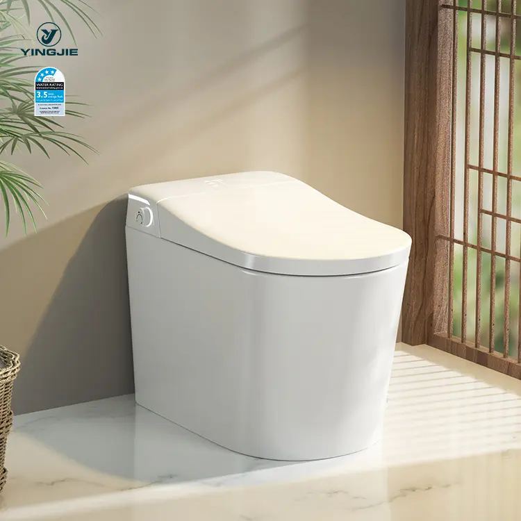 Baño inteligente sanitarios inodoro inteligente WC asiento abierto automático inodoro occidental