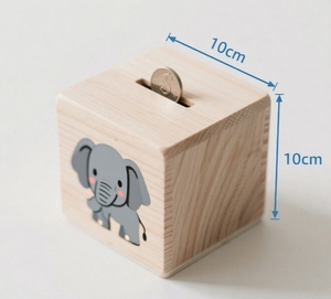 Cá Nhân Vuông Tiền Hộp Đồng Xu Bằng Gỗ Ngân Hàng Phim Hoạt Hình In Tiết Kiệm Jar Trẻ Em Đô La Đồng Xu Thủ Môn Tùy Chỉnh Tên Con Heo Đất Ngân Hàng Nhà Cung Cấp - Product Image 2