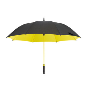 Vente flash : Parapluie droit double couche en fibre de carbone de 62 pouces avec cadre en fibre de verre, noir et jaune, pour cadeaux d'affaires - Product Image 1