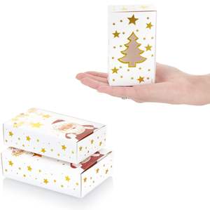 Coffret cadeau cosmétique personnalisé avec logo imprimé pour crème pour le visage et crème pour les yeux, 3 tailles, boîte pliante de Noël en carton robuste - Product Image 5
