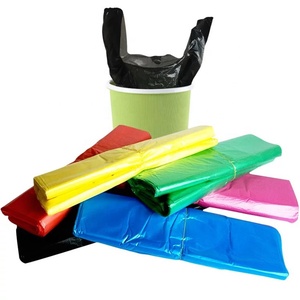 Bolsas de Camiseta Negras de HDPE Resistentes con Logotipo Personalizado, Bolsas de Compra Desechables - Product Image 2