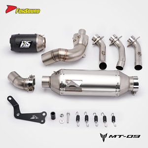 Système d'échappement de <span class=keywords><strong>moto</strong></span> en fibre de carbone véritable, prix de gros Forsound Factory, silencieux MotoGP, système complet pour Yamaha MT09 - Product Image 1
