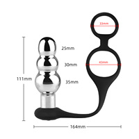 OEM/ODM Herren Analplug Sexspielzeug Vibrierend IPX7 Wasserdicht Edelstahl Gewinde Silikonring Fernbedienung 10 Frequenzen